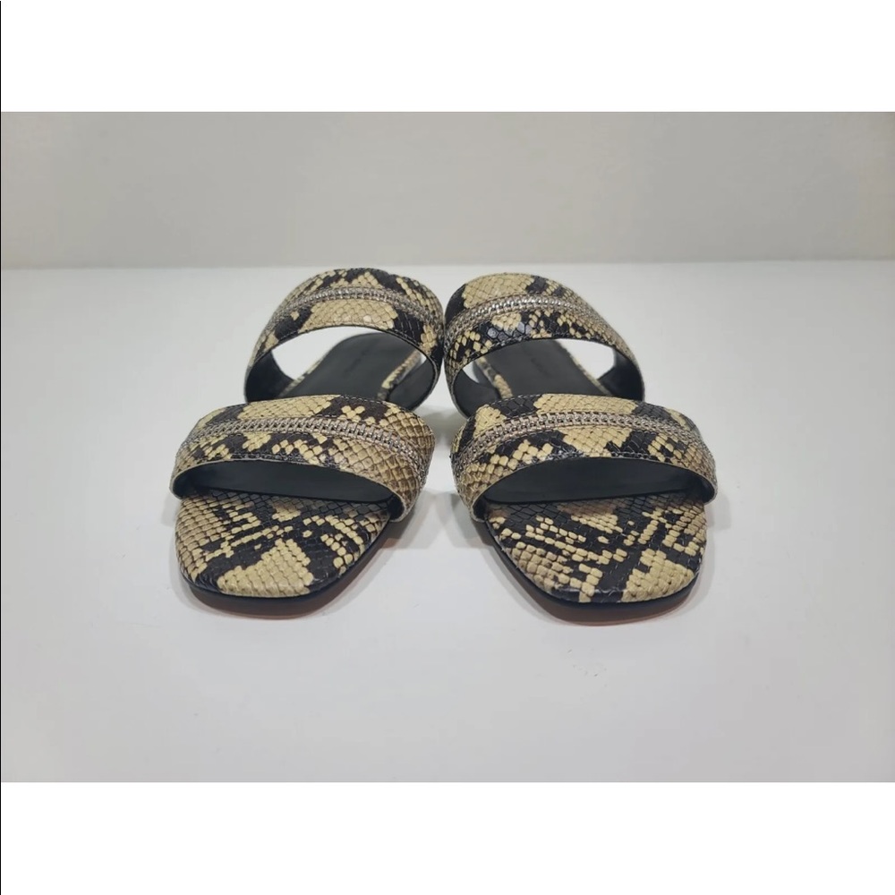 Rebecca Minkoff Marciann Slide Flat Sandal Zippered Leather Size 8.5 M W… - Picture 6 of 7